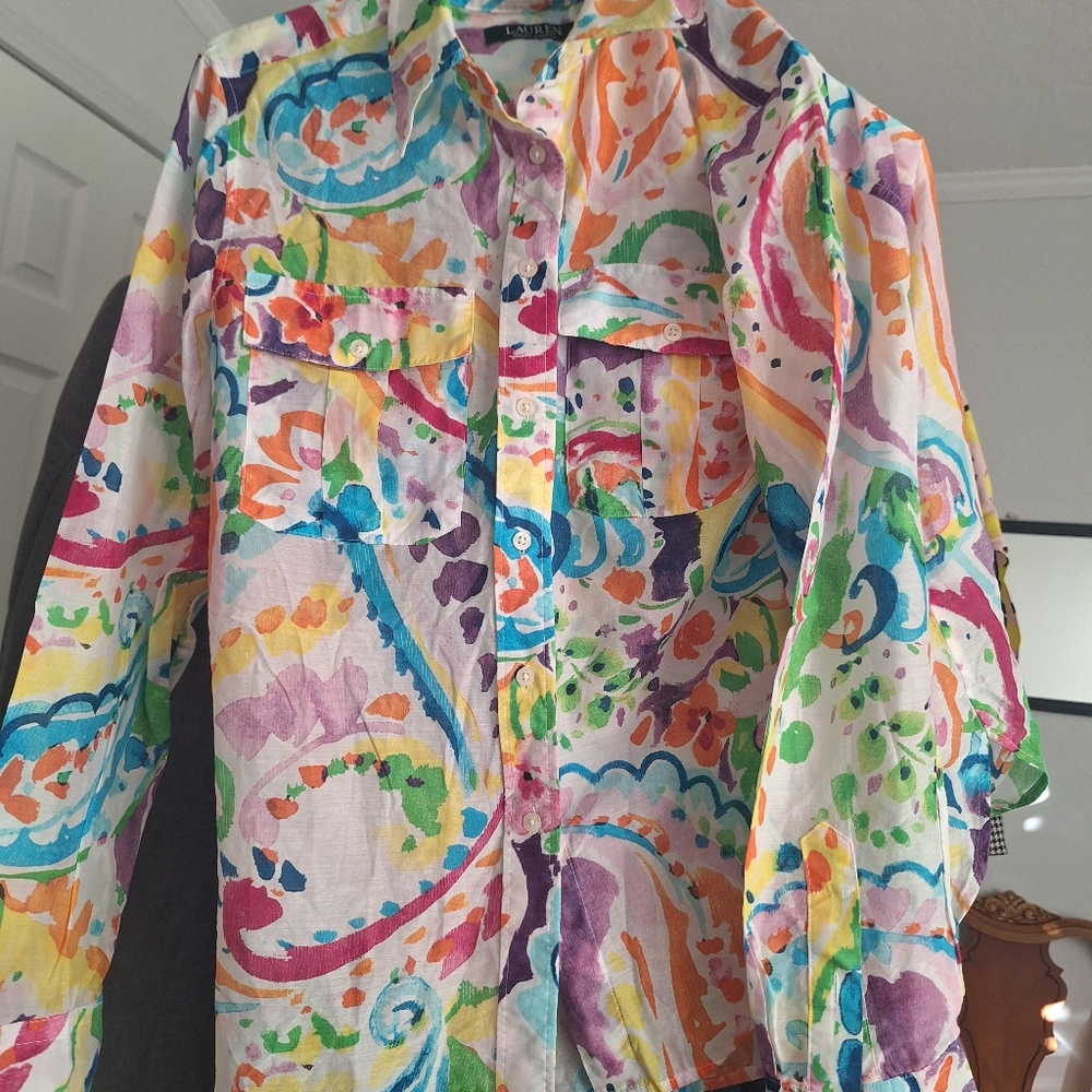 Ralph Lauren Multicolor Floral Blouse
